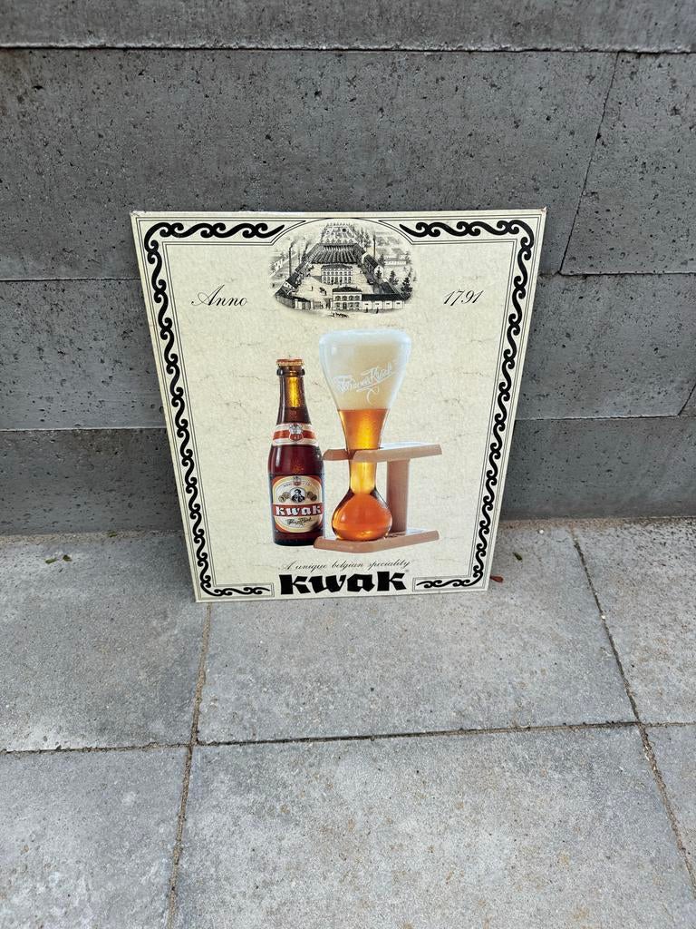 Kunststof Kwak Bier Reclamebord, Ophalen of Verzenden, Gebruikt, Reclamebord