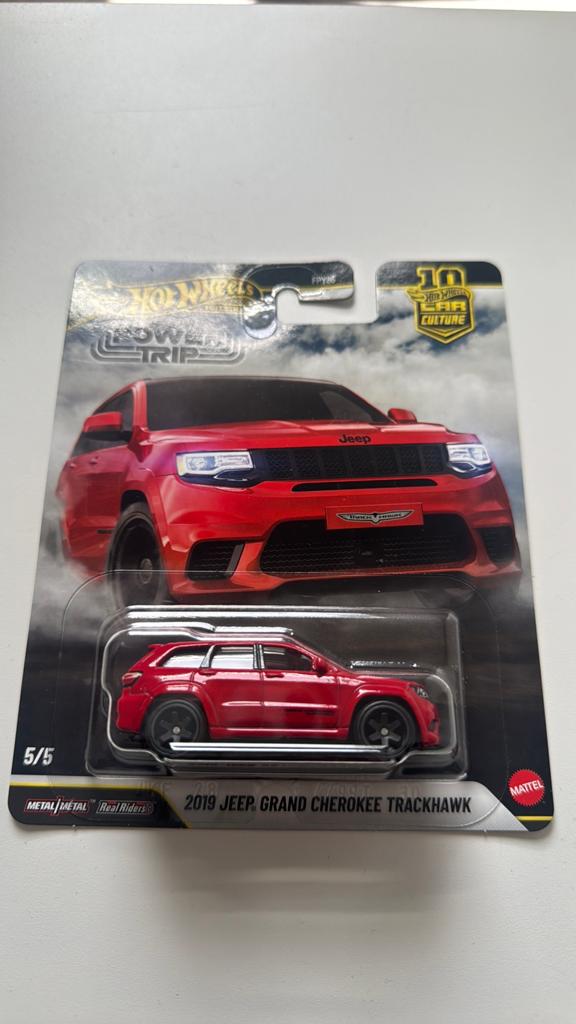 Hotwheels jeep grand cherokee trackhawk rood 1:64 hot wheels, Ophalen of Verzenden, Nieuw, Auto