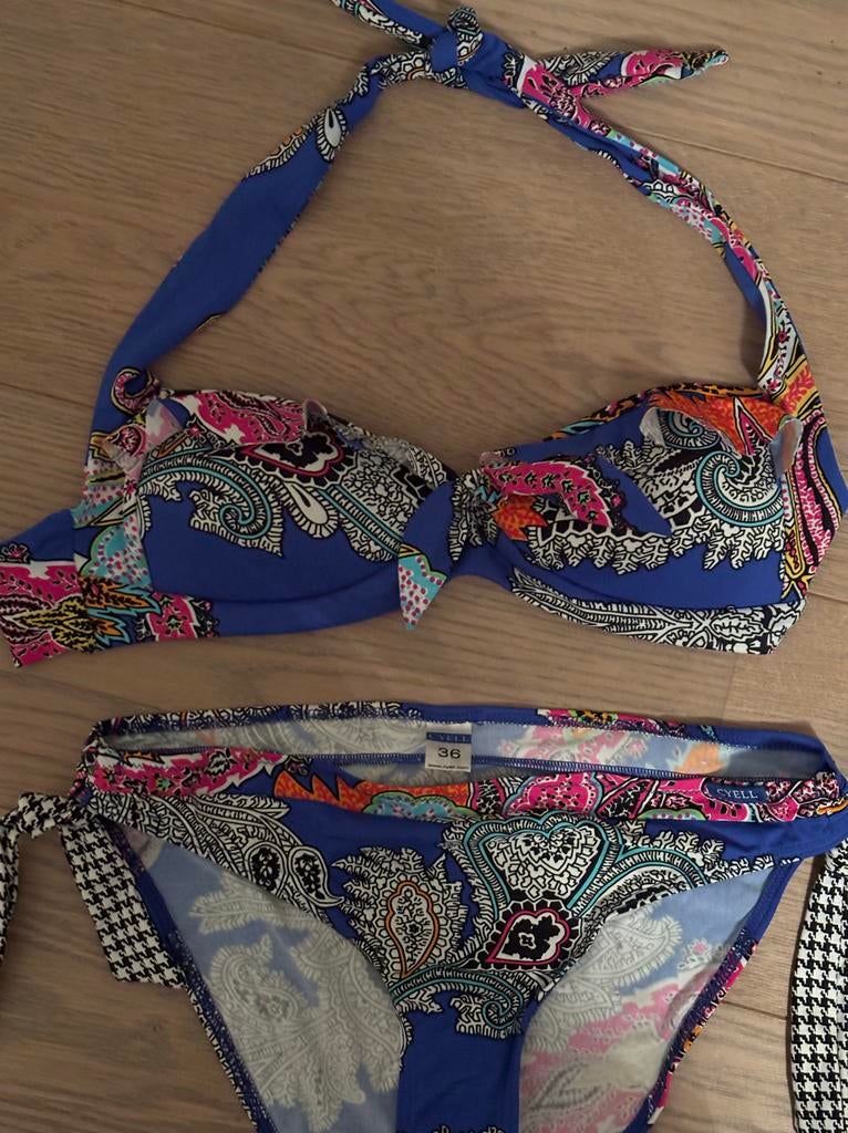 Super mooie Cyell Bikini - maat 36, Kleding | Dames, Badmode en Zwemkleding, Verzenden, Zo goed als nieuw, Blauw, Bikini