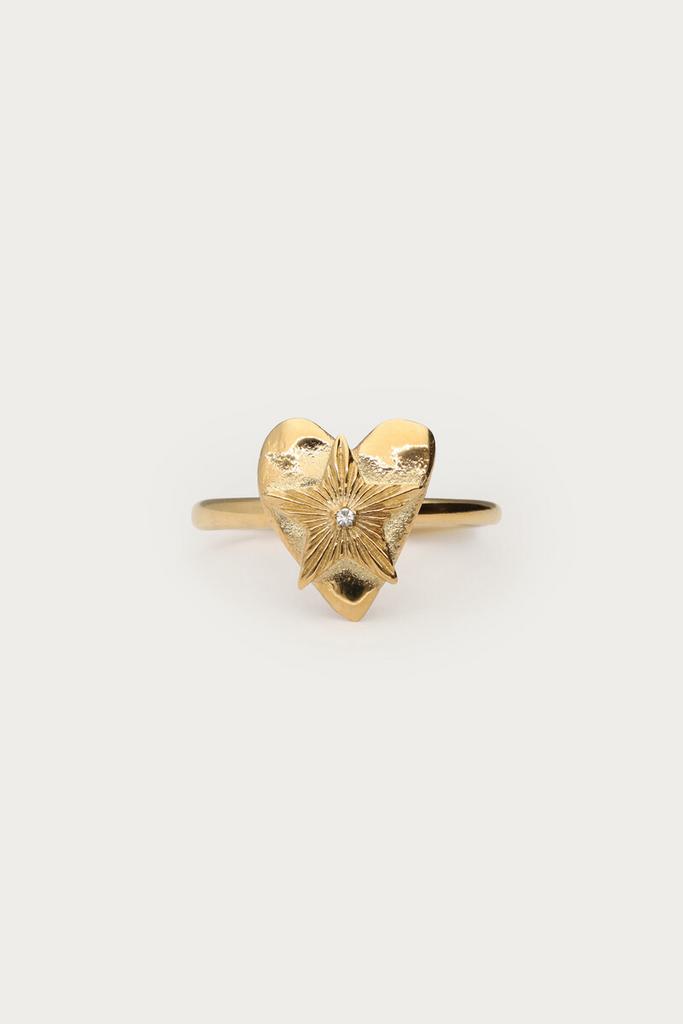 My Jewellery - Midnight ring met hart en ster, IJzer of Staal, Nieuw, Ophalen of Verzenden, 17 tot 18