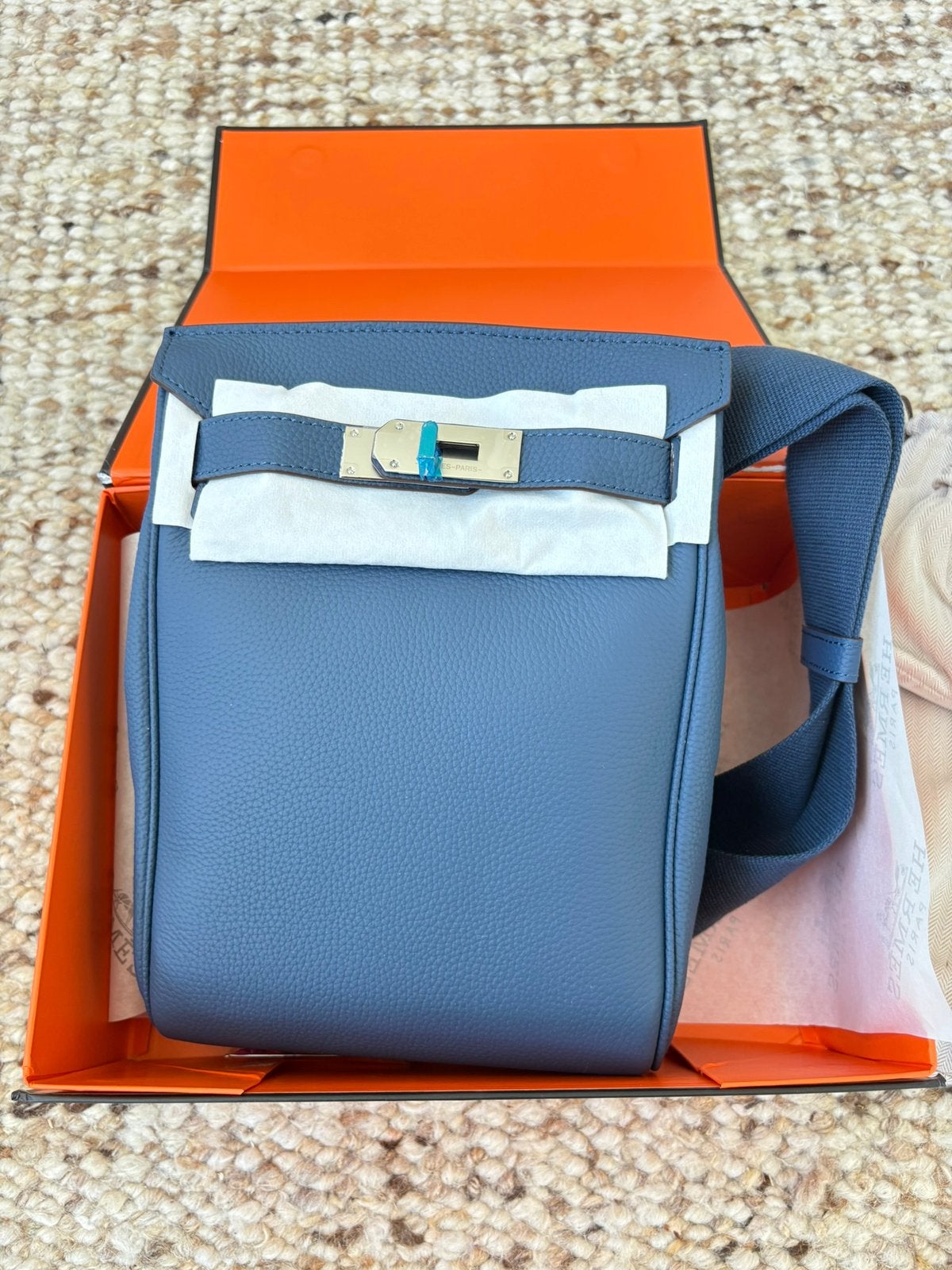 Hac a dos blauw, Sieraden, Tassen en Uiterlijk, Tassen | Schoudertassen, Ophalen of Verzenden, Nieuw, Blauw, Leer