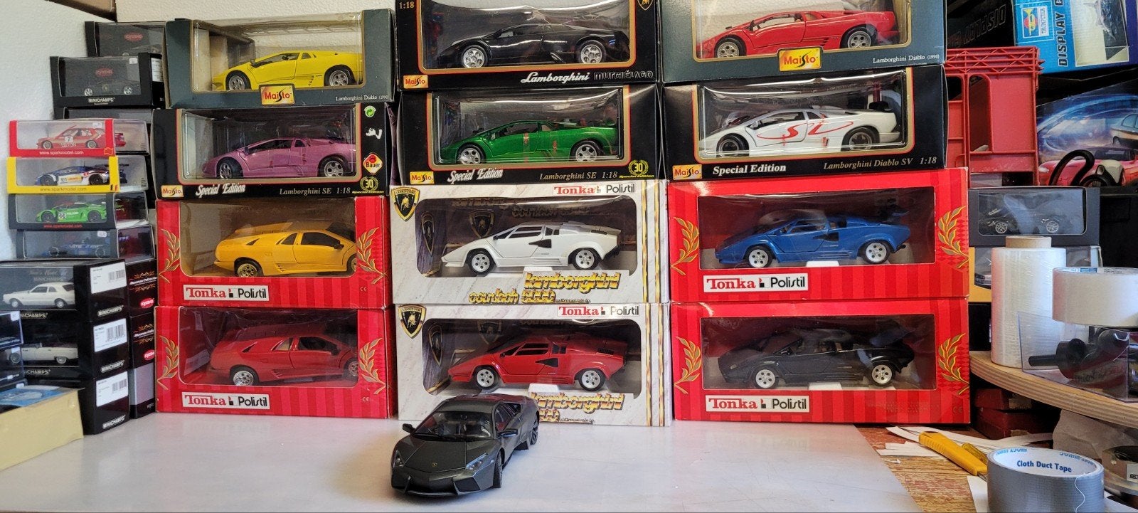 partij van 13 stuks Lamborghini,s Tonka/Polistil_Maisto, Ophalen of Verzenden, Zo goed als nieuw, Auto, Maisto