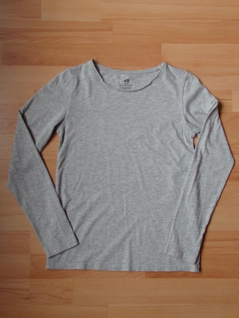 Grijze longsleeve van de H&M maat 146/152, Ophalen, Gebruikt, Meisje, H&M