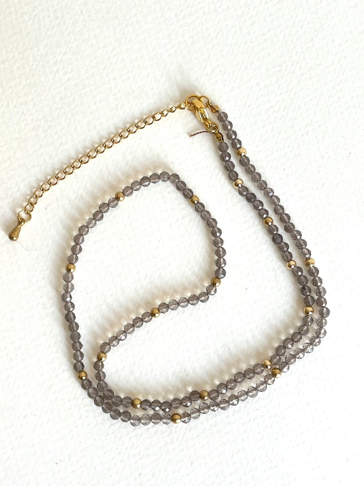 Rookkwarts ketting, Sieraden, Tassen en Uiterlijk, Kettingen, Nieuw, Ophalen of Verzenden, Steen of Mineraal, Grijs