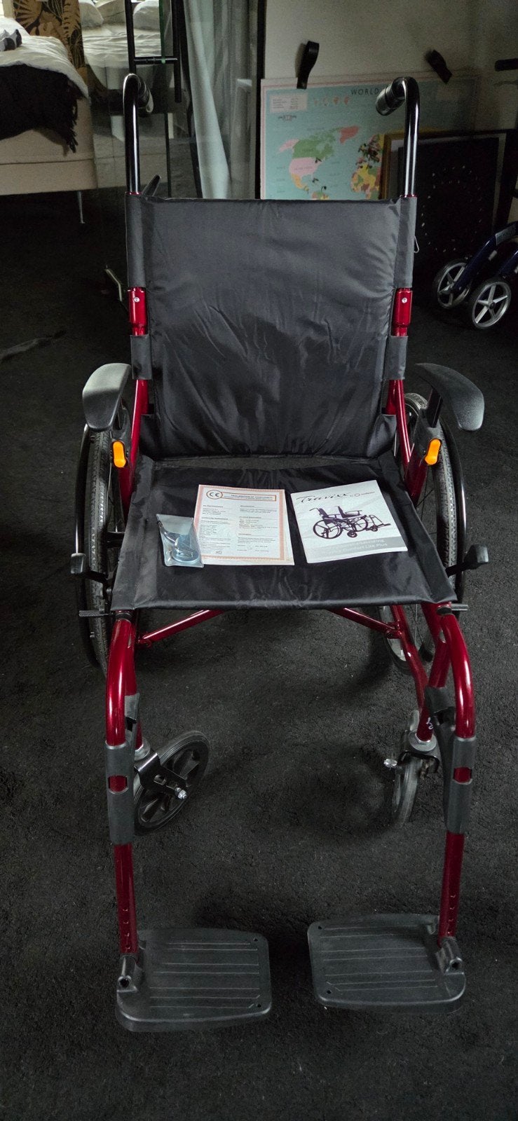 Rostoel Travixx Comfort Lite Plus by Medipoint, Ophalen of Verzenden, Zo goed als nieuw, Duwrolstoel
