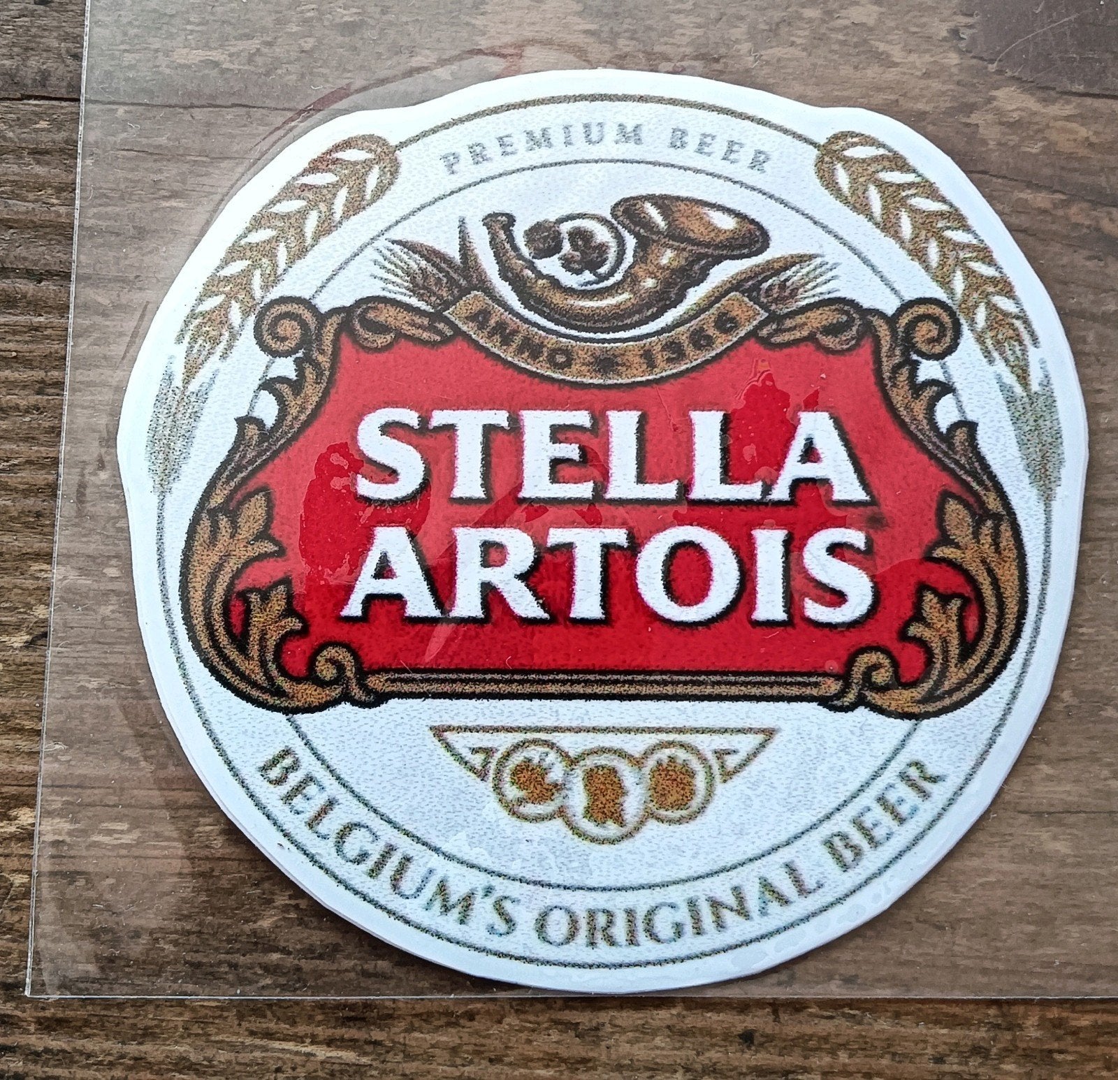Stella Artois Sticker - Nieuw, 7x6,5 cm, Verzamelen, Biermerken, Ophalen of Verzenden, Nieuw, Stella Artois