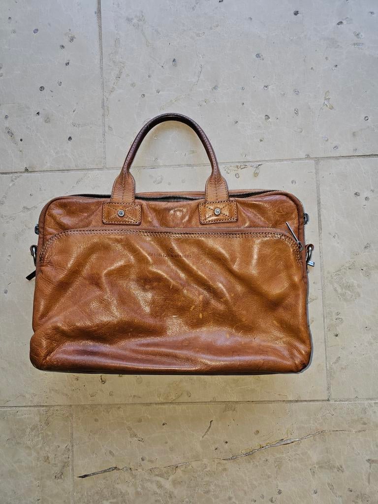 Castelijn & Beerens Leren Laptoptas - Cognac, Ophalen of Verzenden, Gebruikt, Bruin, Overige typen