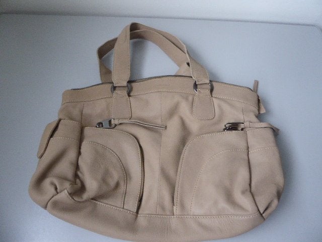 Echt lederen handtas Claudia Sträter NIEUW!, Ophalen of Verzenden, Nieuw, Beige, Handtas