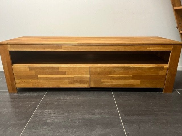 tv kast, Ophalen, Gebruikt, 100 tot 150 cm, Eikenhout