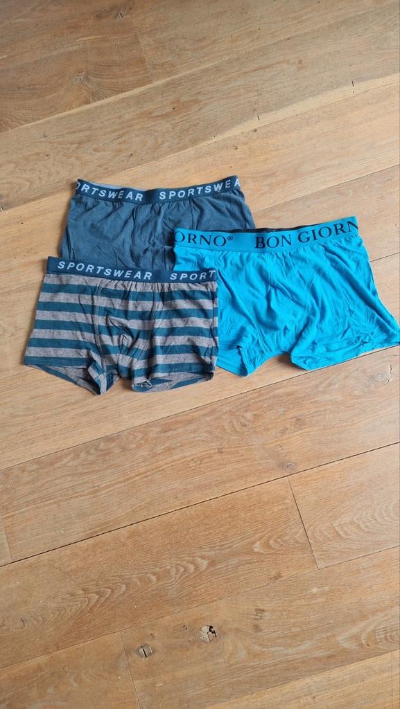 3x Heren Boxershorts - 2x Maat M, 1x Maat L, Kleding | Heren, Ophalen of Verzenden, Blauw, Sportswear, Boxer