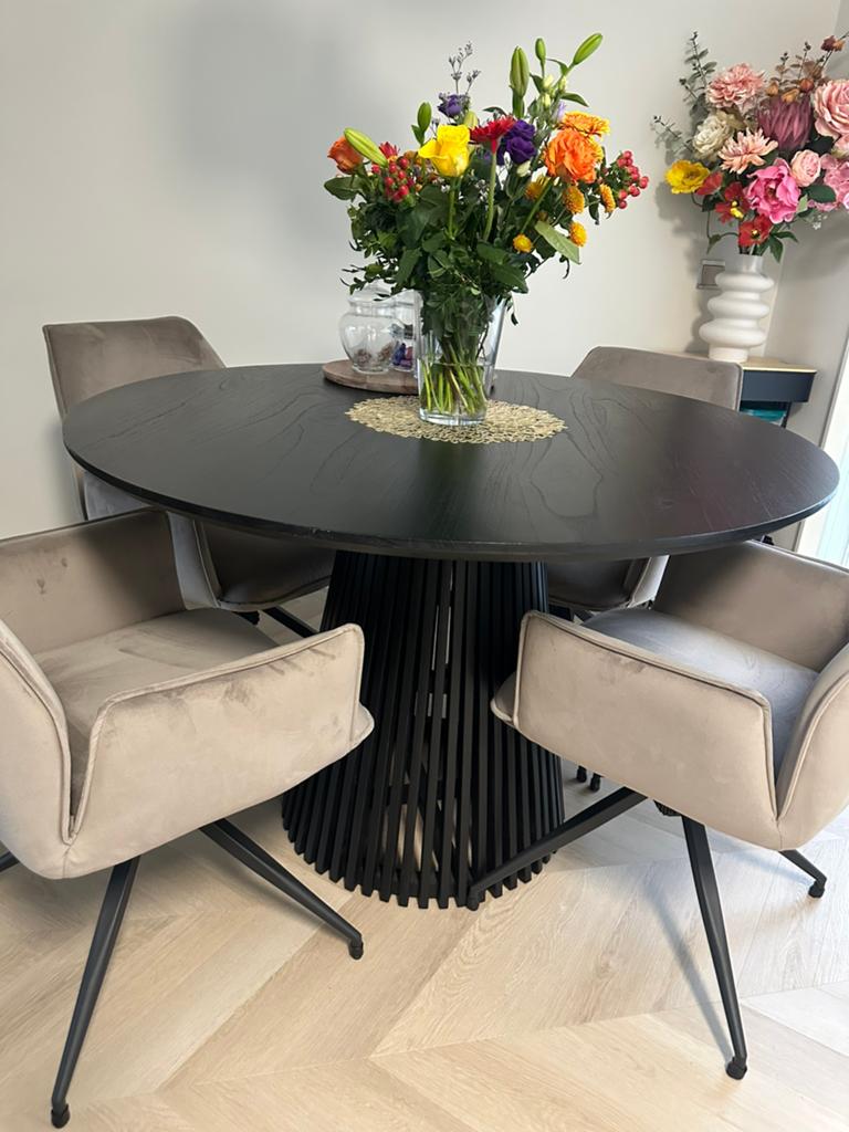 Kave Home Jeanette eettafel, 100 tot 150 cm, Rond, Ophalen of Verzenden, Zo goed als nieuw