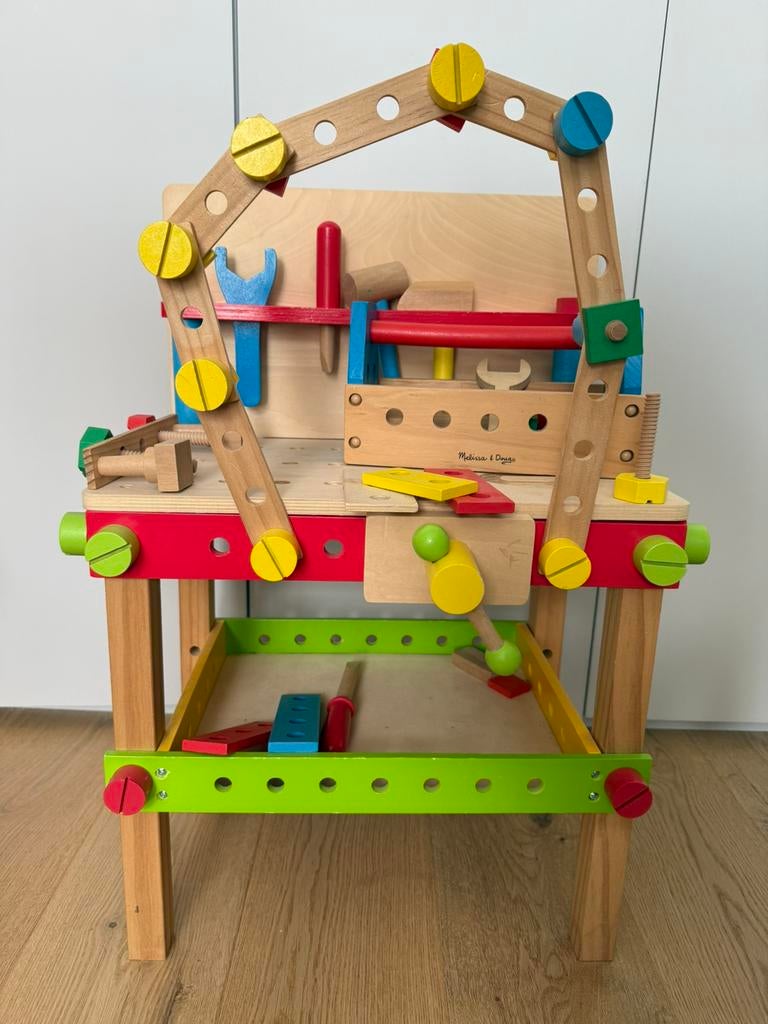 Houten kinder werkbank+ gereedschap – voor kleine klussers!, Ophalen, Zo goed als nieuw