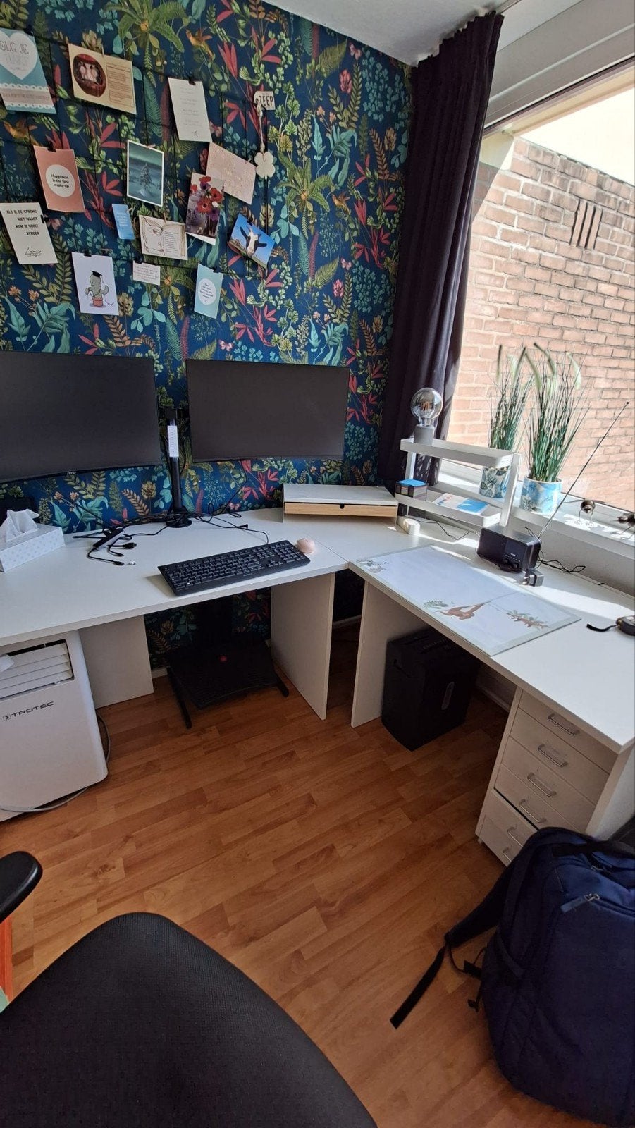 Hoekbureau wit, Huis en Inrichting, Ophalen, Demontabel, Gebruikt, 155 cm