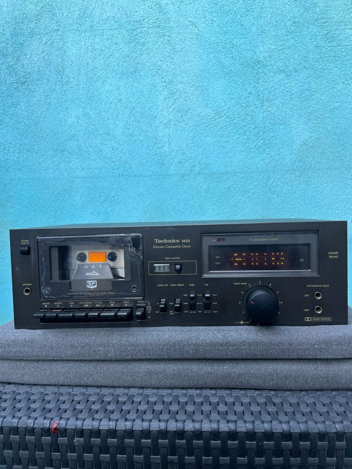 Technics RS-M22 Vintage Stereo Cassettedeck, Audio, Tv en Foto, Cassettedecks, Enkel, Overige merken, Tiptoetsen, Ophalen of Verzenden