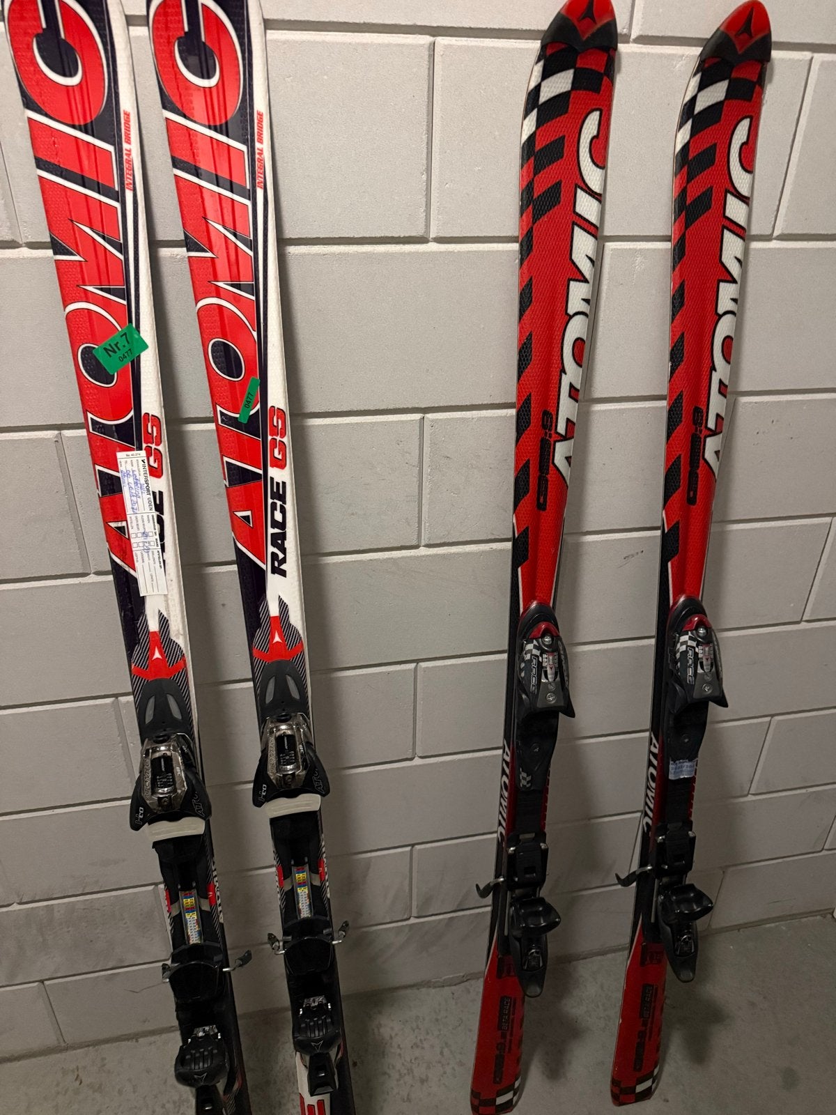 Atomic Race GS ski's - 2 paar, Ophalen, 160 tot 180 cm, Gebruikt, Atomic
