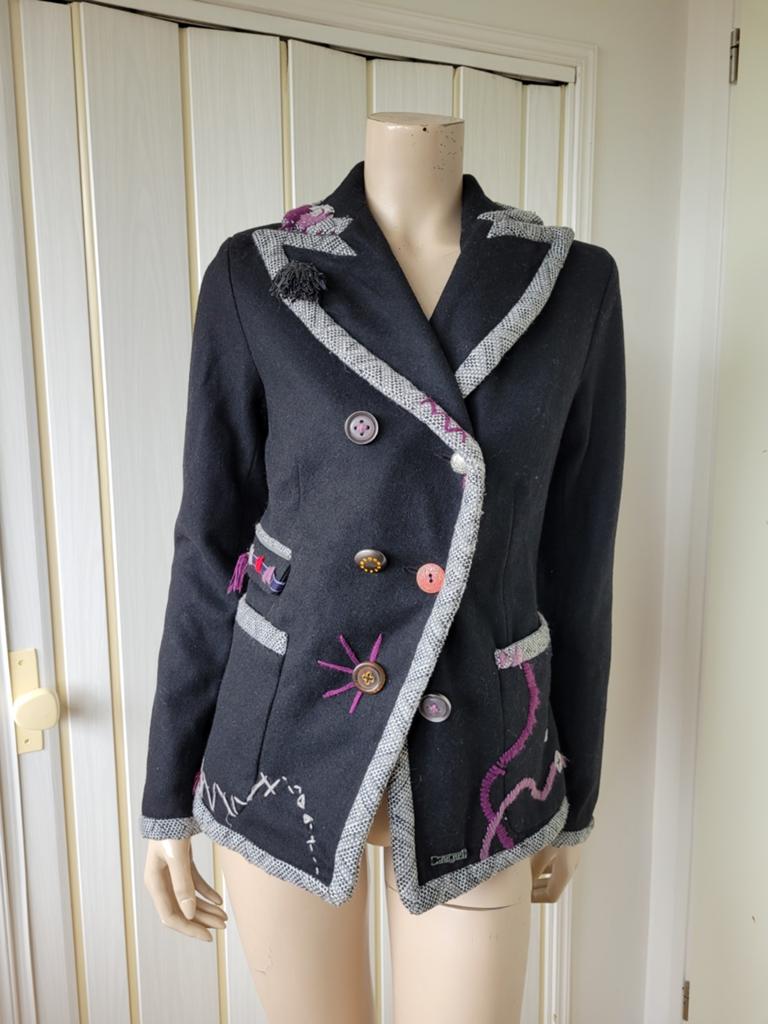 Desigual jas tussen jas maat 36/S zwart, Kleding | Dames, Zwart, Ophalen of Verzenden, Zo goed als nieuw, Desigual
