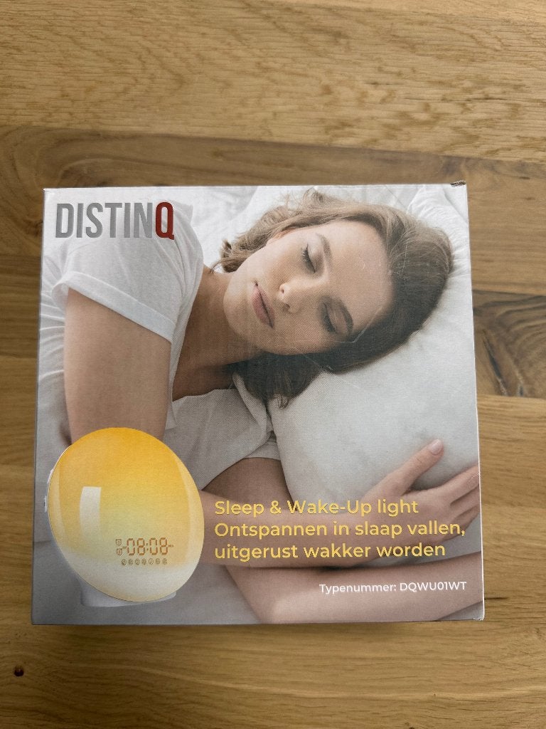 DistinQ Wake-up light. Wit en Hout., Semacobv, 2661 CX, Digitaal, Contact@semacobv.nl
