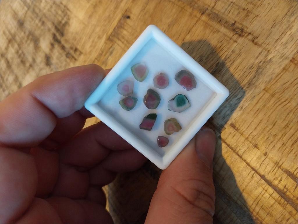 Watermeloen toermalijn slice., Ophalen of Verzenden