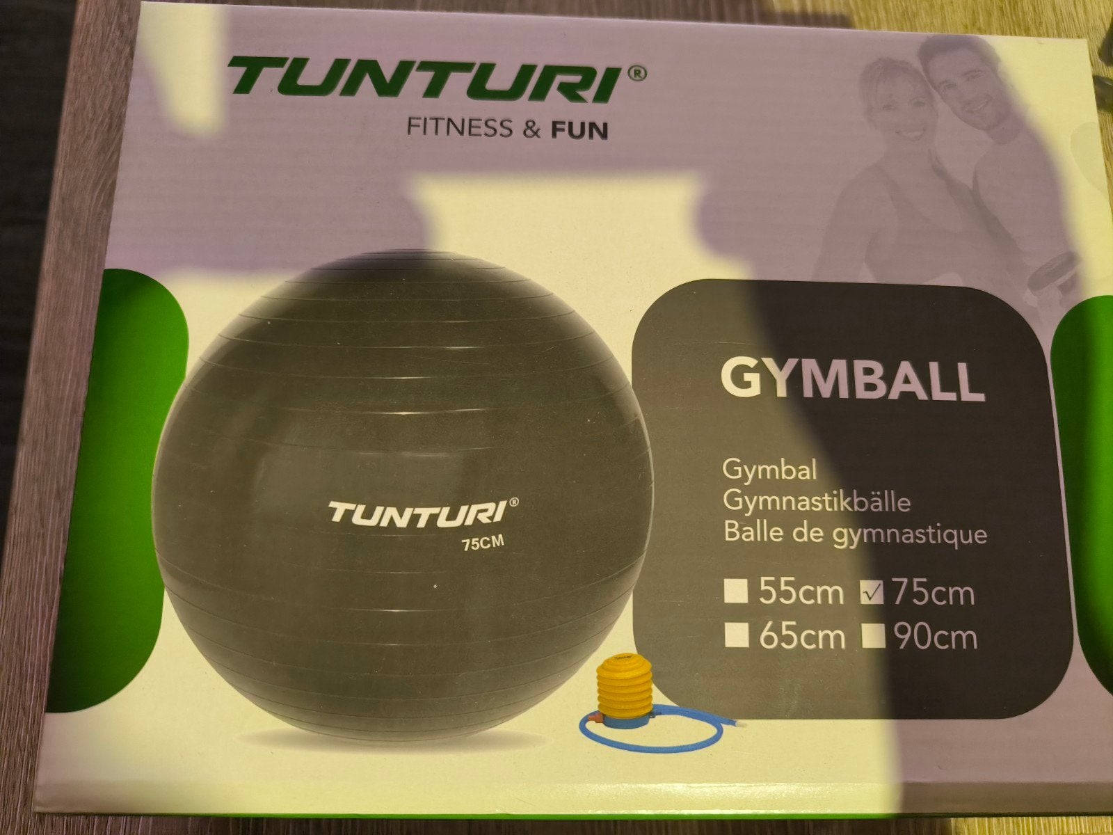 Tunturi fitness bal 75cm nieuw, Sport en Fitness, Fitnessmaterialen, Ophalen, Nieuw, Fitnessbal