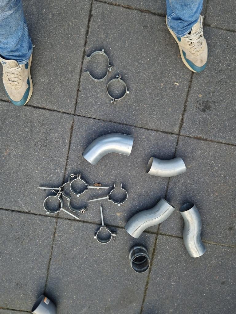 Zinken hulpstukken 80mm, Ophalen, Zink, Minder dan 2 meter, 80 mm of meer