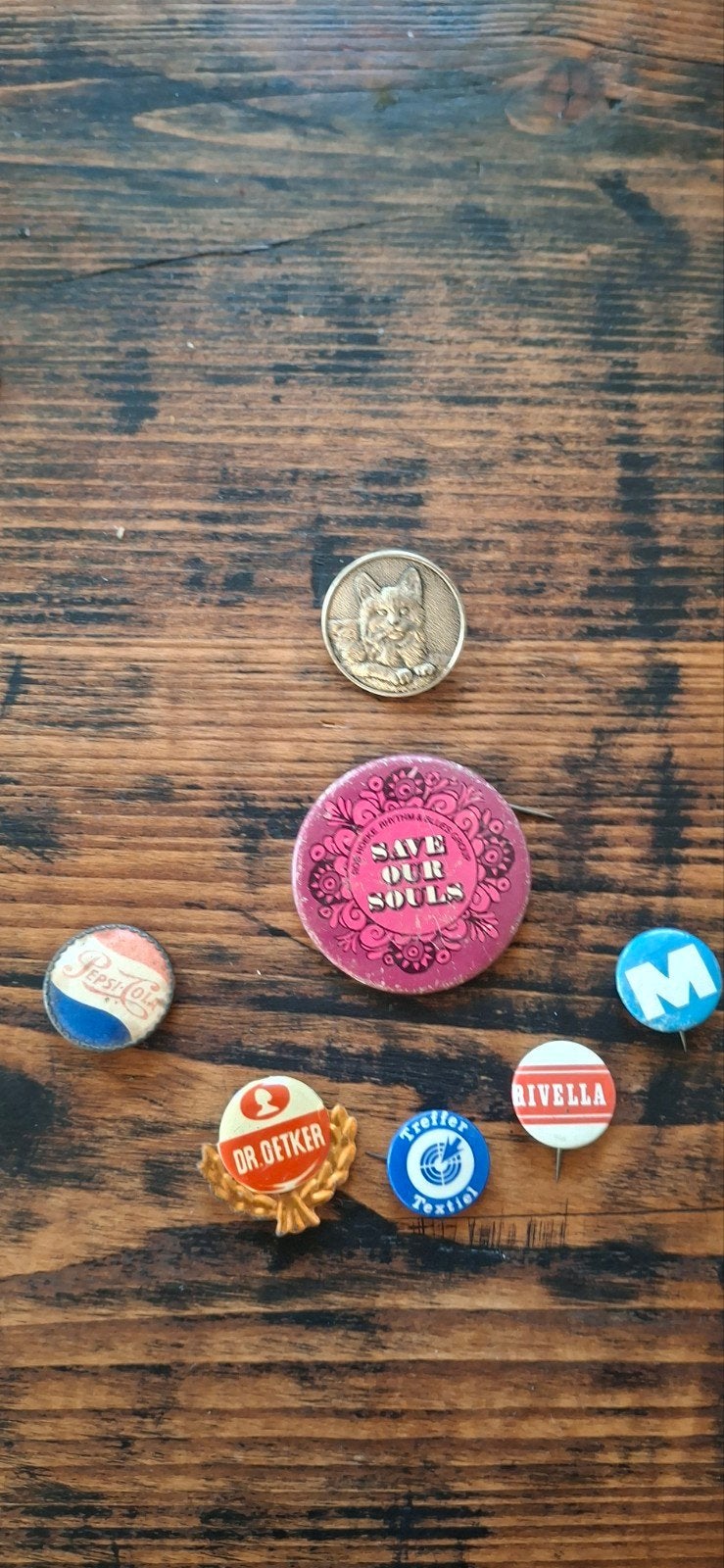 Vintage Speldjes en Buttons - Diverse Merken en Onderwerpen, Ophalen of Verzenden, Gebruikt, Merk, Button