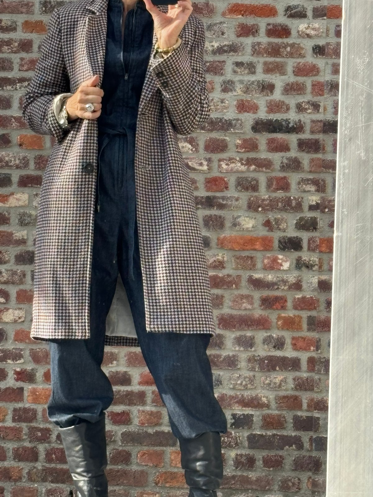 Lange wollen jas Marco Polo, Kleding | Dames, Ophalen of Verzenden, Zo goed als nieuw, Maat 36 (S), Meerkleurig