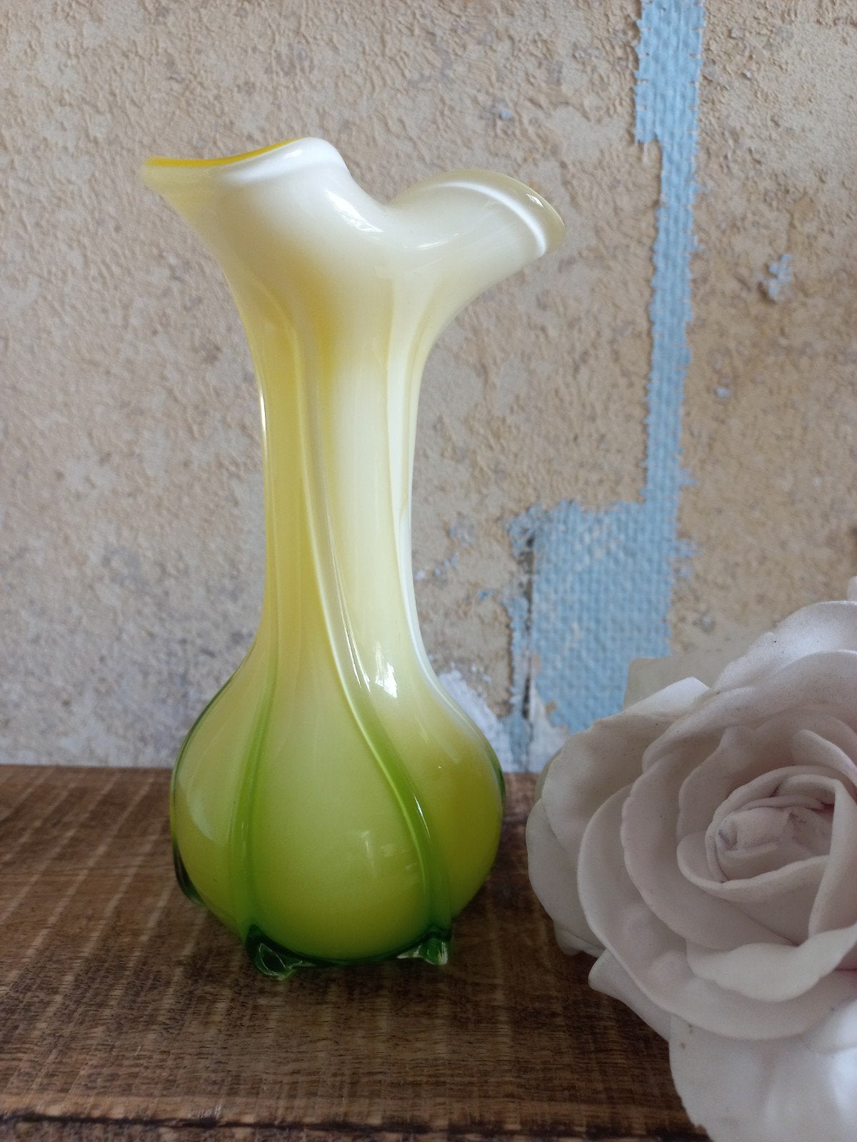 Murano glas, calla lilly, Ophalen of Verzenden, Geel, Glas