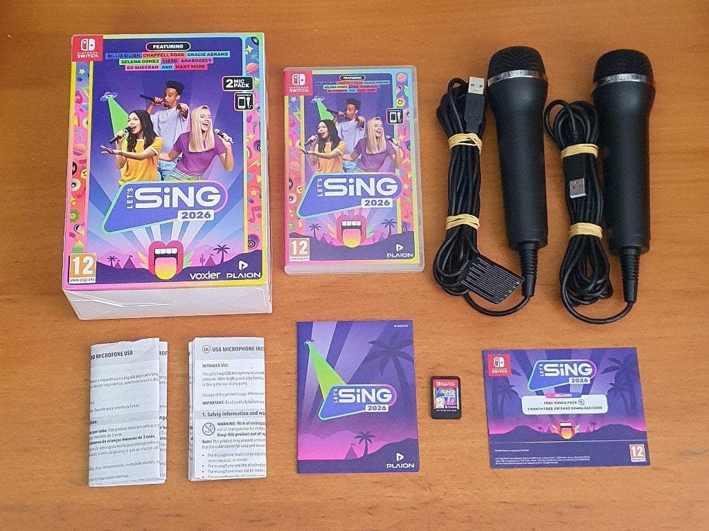 SWITCH | Let's SING 2026 met 2 Microfoons PACK, Spelcomputers en Games, Games | Nintendo Switch, Gebruikt, Muziek, 3 spelers of meer