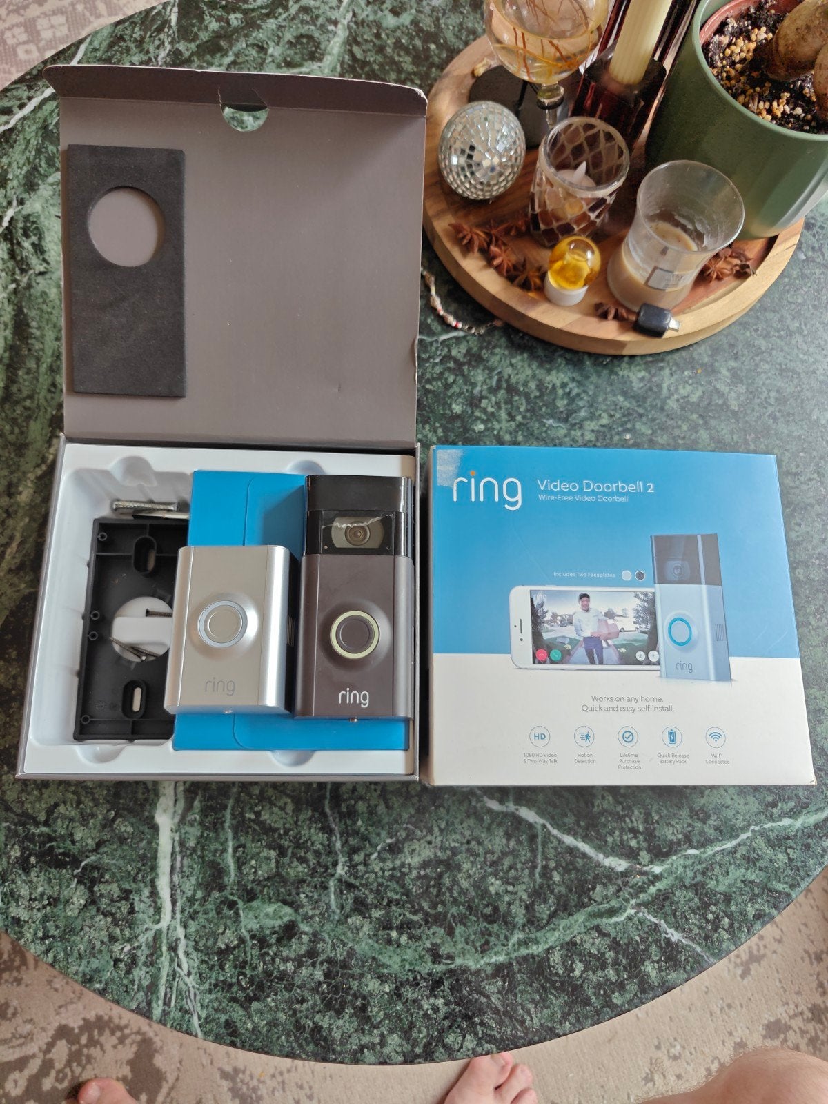 Ring Video Doorbell 2 - Draadloze Video Deurbel, Ophalen of Verzenden, Bewegingsdetectiesensor, Gebruikt