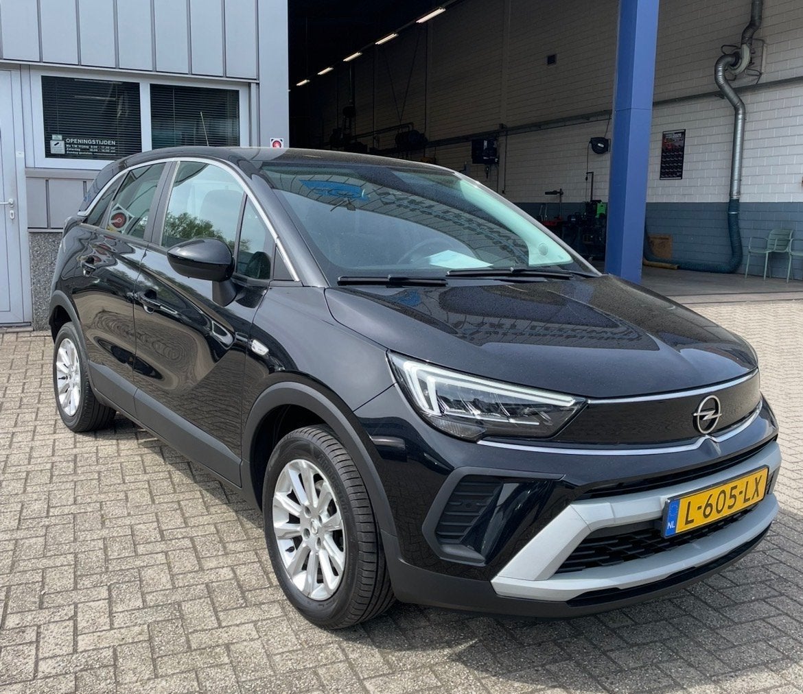 Opel Crossland 1.2 Turbo Elegance (bj 2021), Auto's, Gebruikt, Euro 6, 1199 cc, Zwart