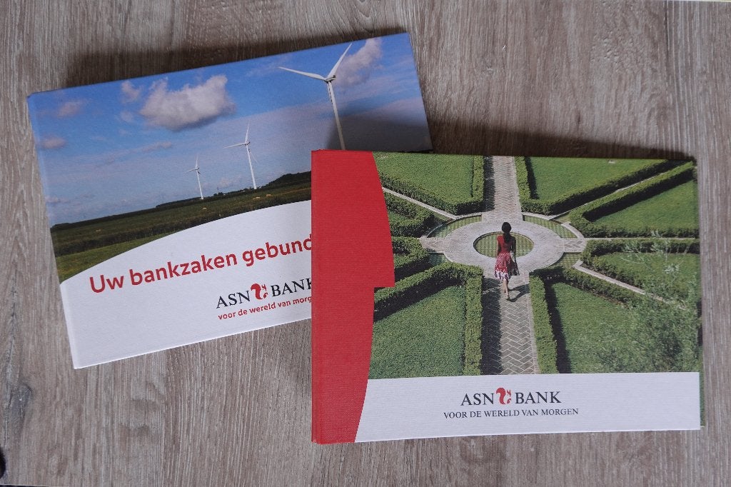 2 Bankafschriften Opberg Multo Ringband Mappen ASN Bank, Ophalen of Verzenden, Zo goed als nieuw