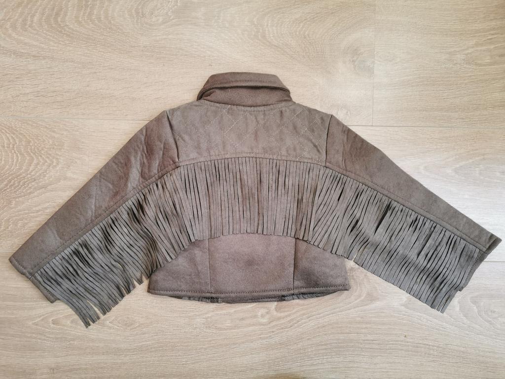 Nieuw Chicaprie tussenjas jack jas bruin franjes maat 80/86, Kinderen en Baby's, Ophalen of Verzenden, Nieuw, Meisje, Jasje