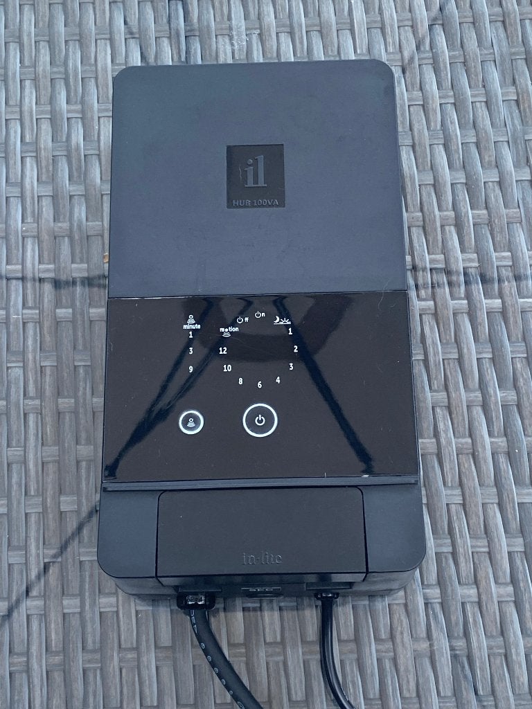In-Lite Hub-100 transformator 12V, Tuin en Terras, Buitenverlichting, Kunststof, Overige typen, Ophalen of Verzenden, 50 tot 250 watt