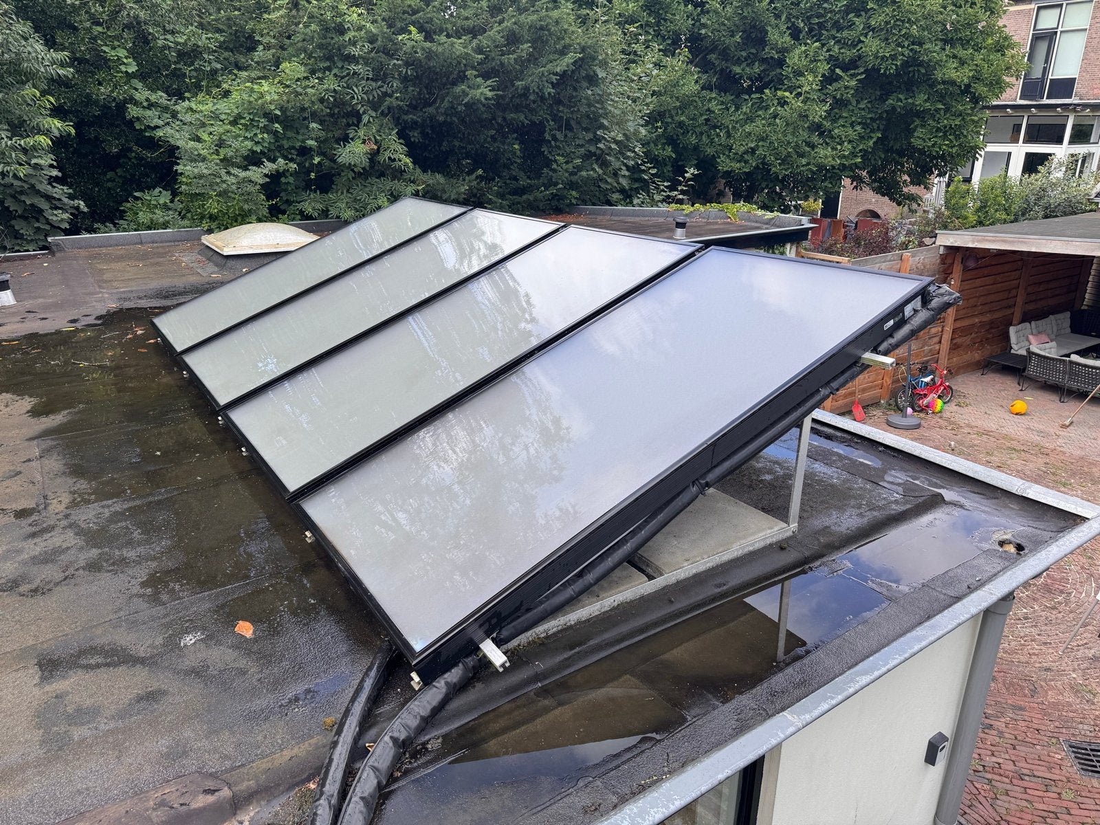 Complete zonneboilerset - 4x Sunex BasicX 2.51 2C + 500L vat, Ophalen, Gebruikt, Collector, 200 wattpiek of meer
