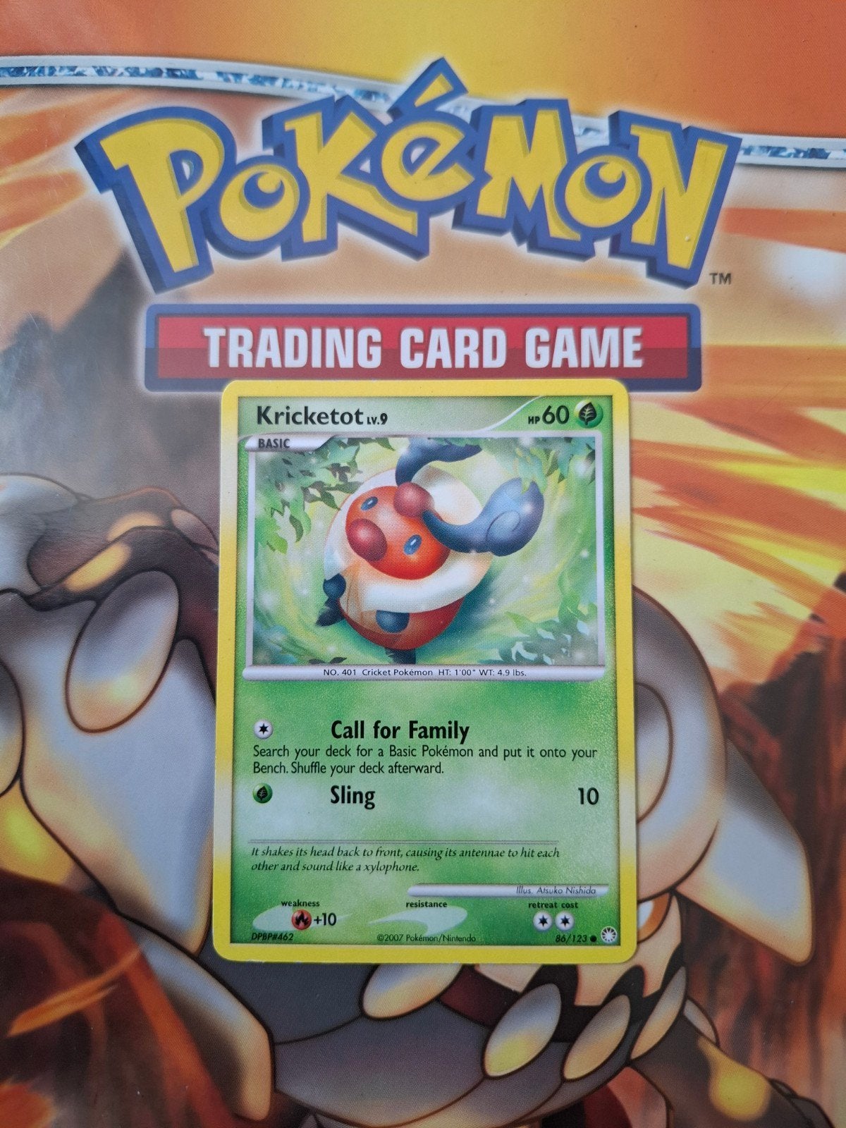 Kricketot 86/123 Diamond&Pearl Mysterious Treasures pokemon, Ophalen of Verzenden, Gebruikt, Losse kaart