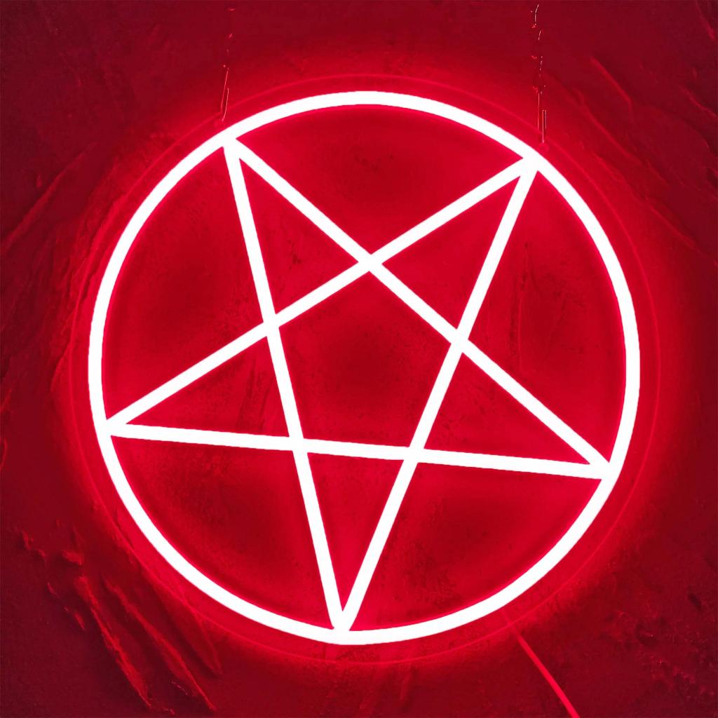 LED lamp neon stijl Pentagram (25.5x25.5cm)