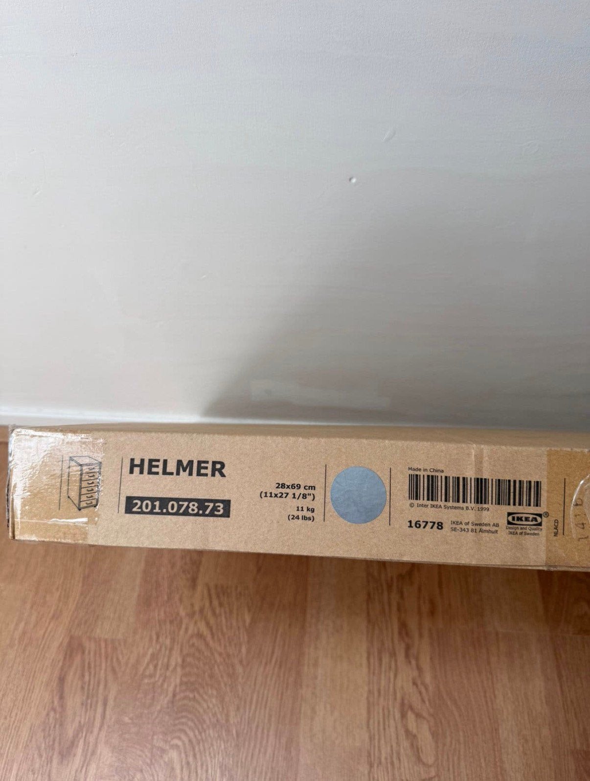 Helmer metalen ladekast met wieltjes 28x69 cm nieuw, Ophalen, Nieuw