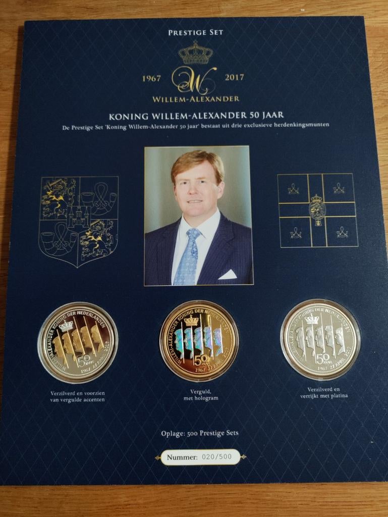 Prestige Set Koning Willem-Alexander 50 jaar, Postzegels en Munten, Munten | Nederland, Ophalen of Verzenden, Overige waardes