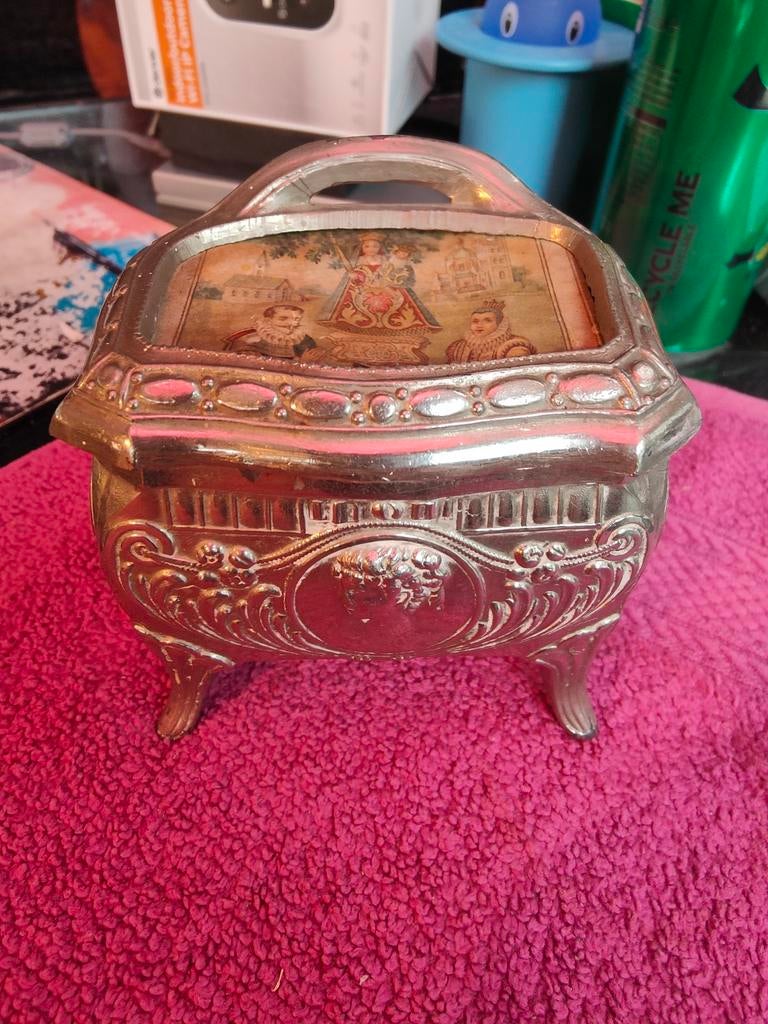 MOOIE ART NOUVEAU ZILVEREN METALEN DOOS JANCO, Sieraden, Tassen en Uiterlijk, Antieke sieraden, Ophalen of Verzenden, Overige materialen
