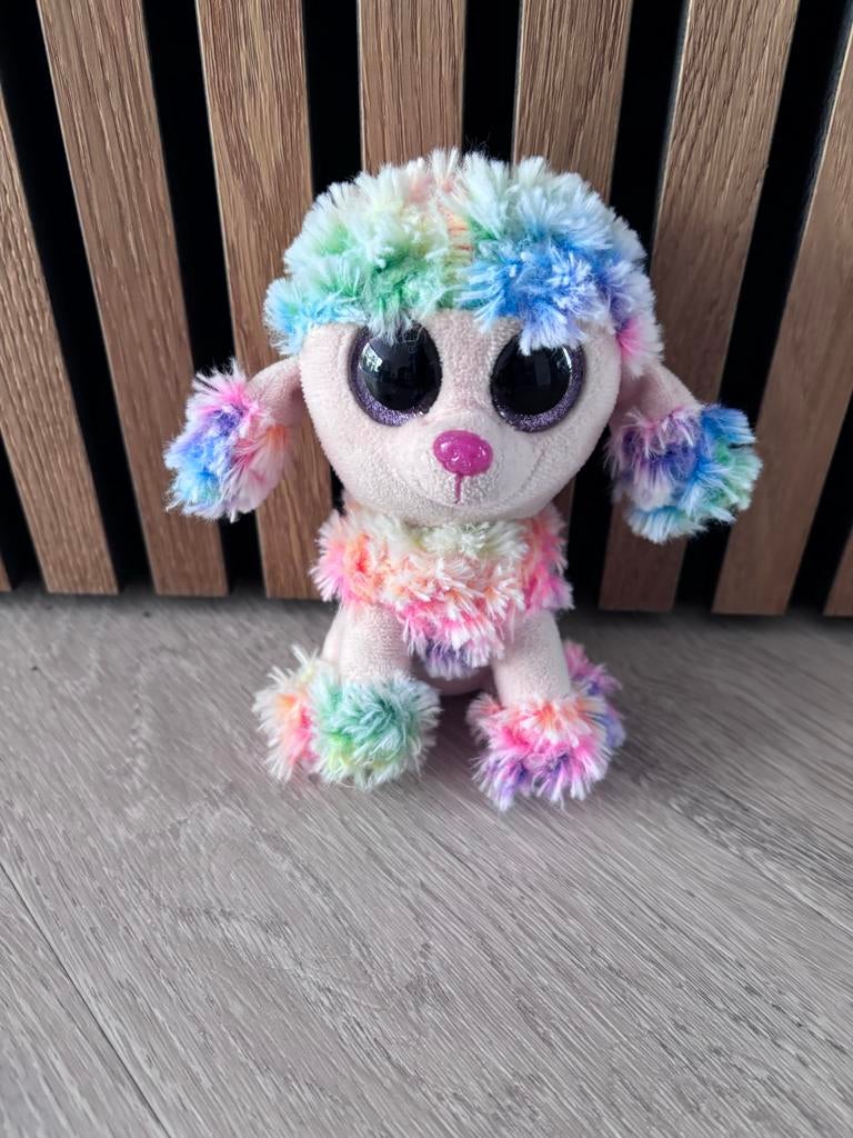 Ty knuffel poedel Rainbow - Zo goed als nieuw, Meerkleurig, Ty, Hond, Ophalen of Verzenden