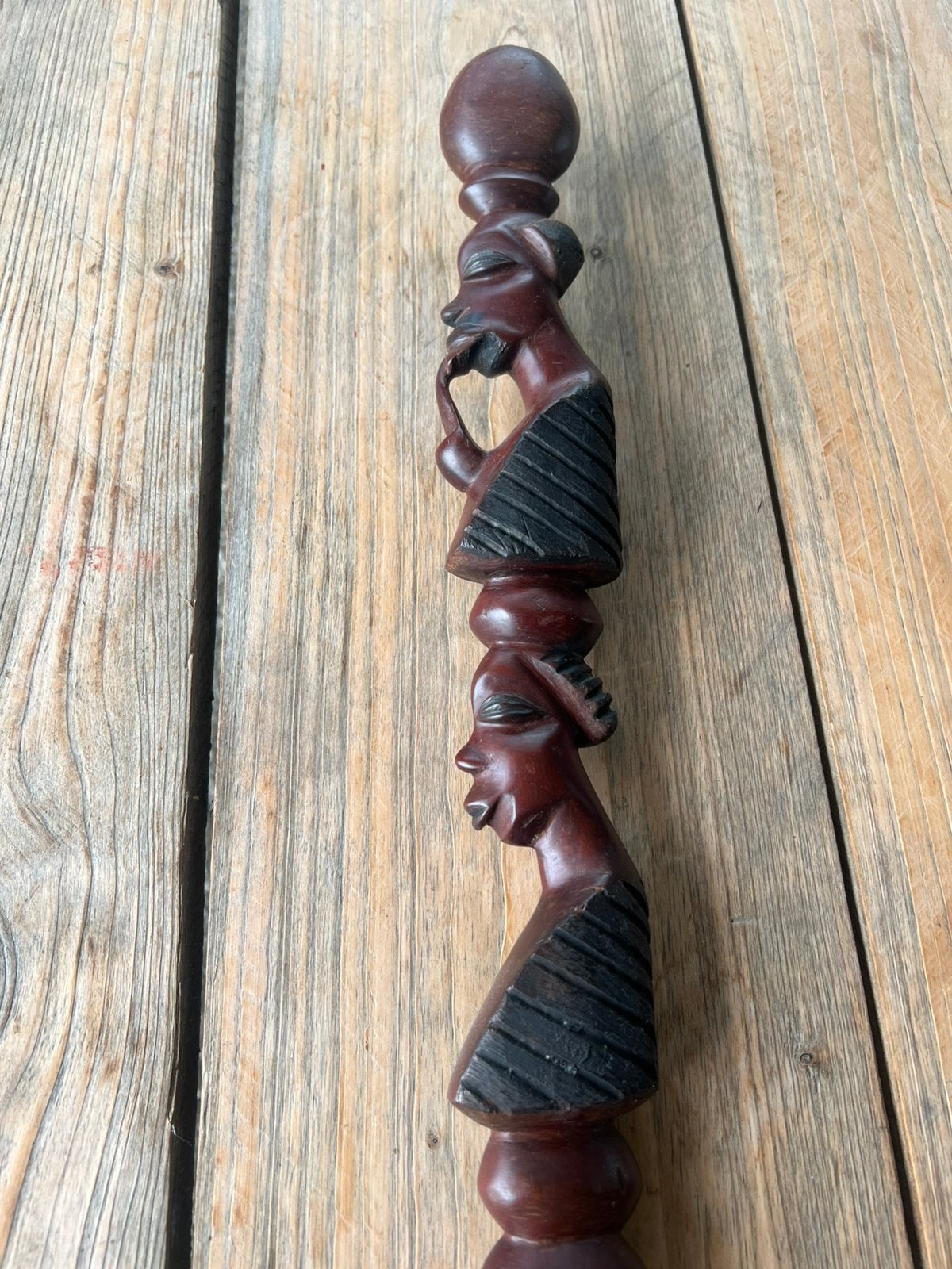 Afrikaanse MASAI Handgesneden WANDELSTOK 97 cm / Jaren 60/70, Diversen, Ophalen of Verzenden, Zo goed als nieuw