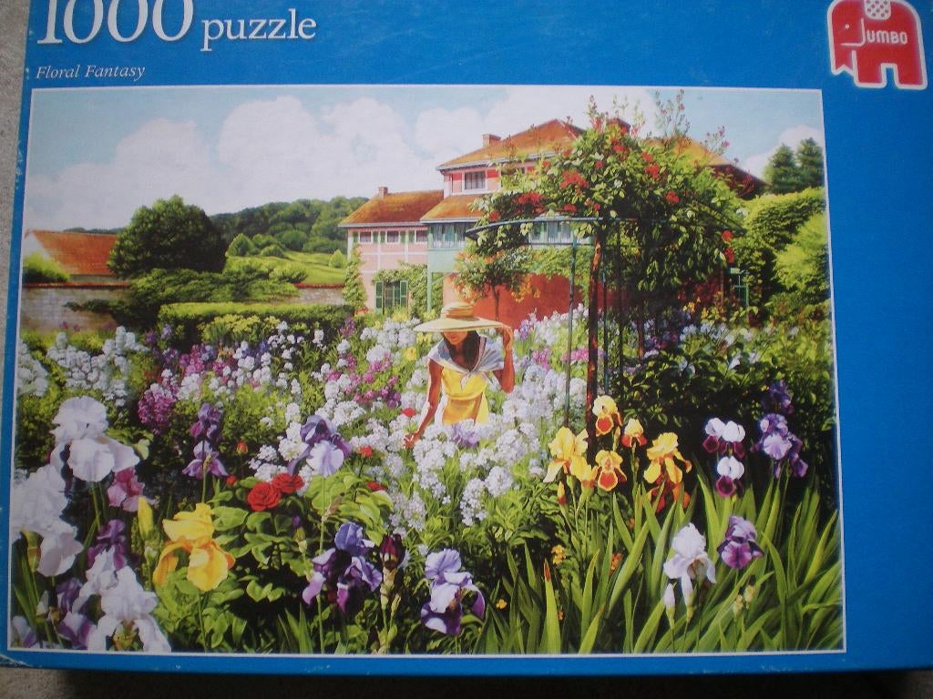 JUMBO Puzzel 1000 stukjes. Floral Fantasy., Ophalen of Verzenden, 500 t/m 1500 stukjes, Zo goed als nieuw, Legpuzzel