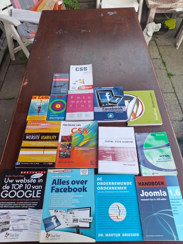 Set webdesign & online marketing boeken – CSS, HTML, WordPre, Ophalen of Verzenden