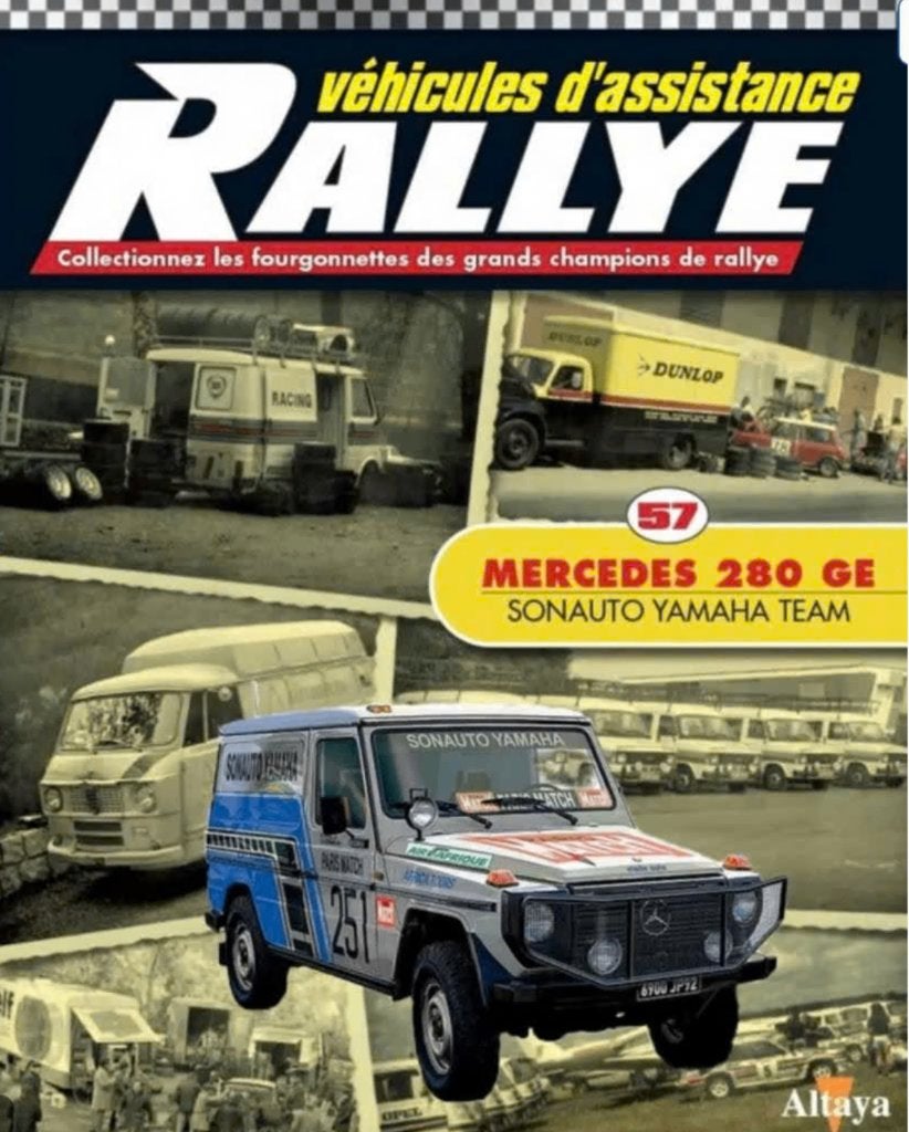 Mercedes 280 GE Sonauto Yamaha 1/43 Rallye Assistance # 57, Ophalen of Verzenden, Nieuw, Auto, Overige merken