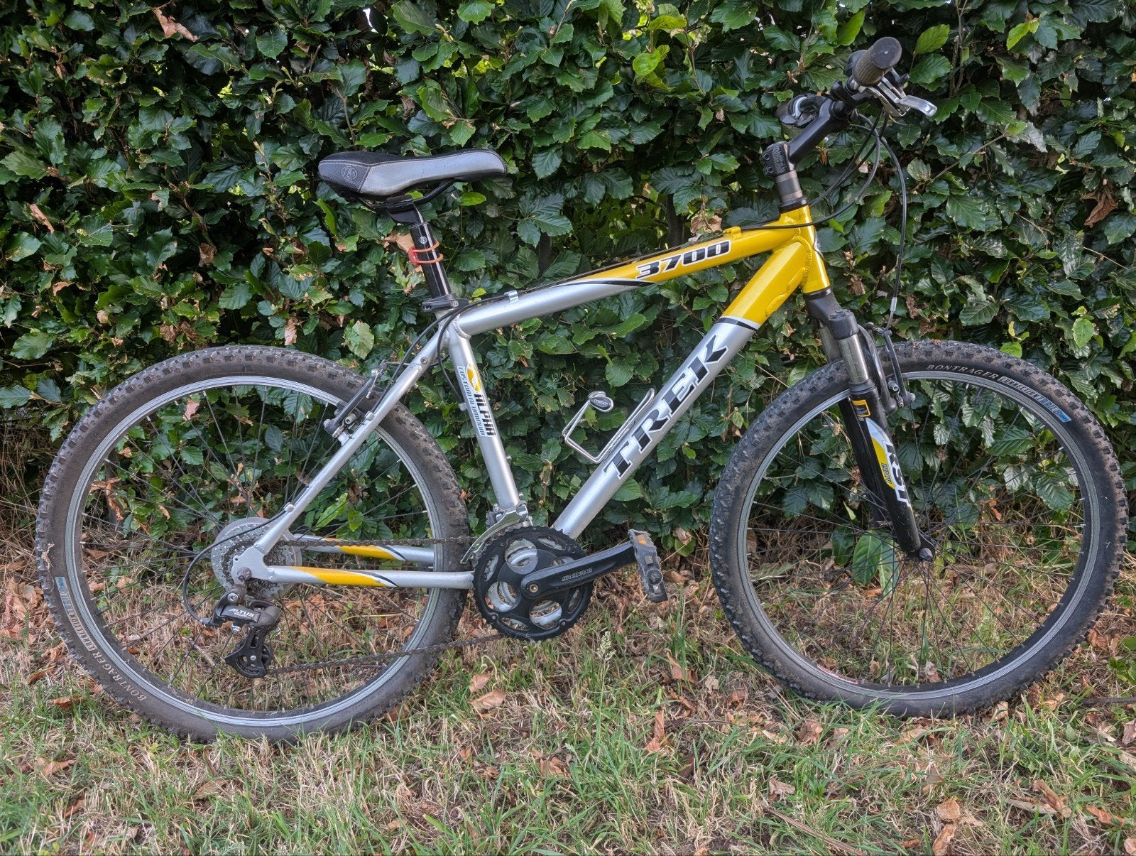 Trek 3700 Mountainbike - Geel/Zilver, Fietsen en Brommers, Fietsen | Mountainbikes en ATB, Ophalen, Gebruikt, Hardtail, Velgrem