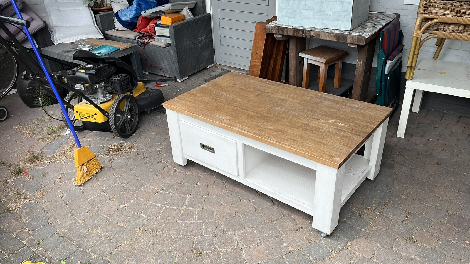 Salontafel landelijke stijlvolle looks, 100 tot 150 cm, Zo goed als nieuw, Rechthoekig, 50 tot 100 cm