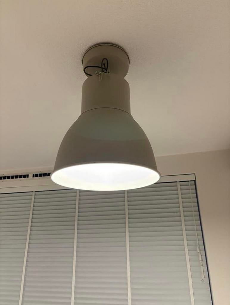 2x IKEA Plafondlamp HEKTAR Beige - 47cm, Ophalen of Verzenden, Zo goed als nieuw, Moden, Minder dan 50 cm