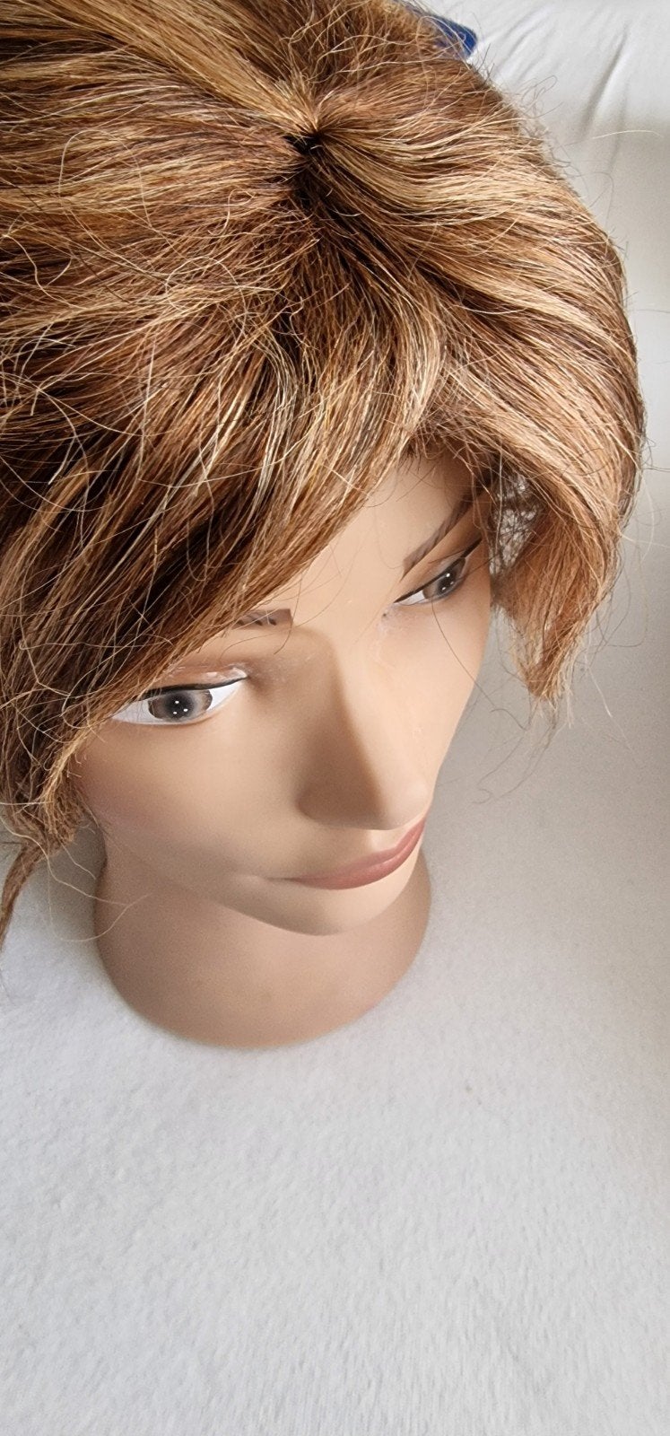 Echt Menselijk Haar Topper - Natuurlijke Look, Ophalen of Verzenden, Gebruikt, Pruik of Haarverlenging