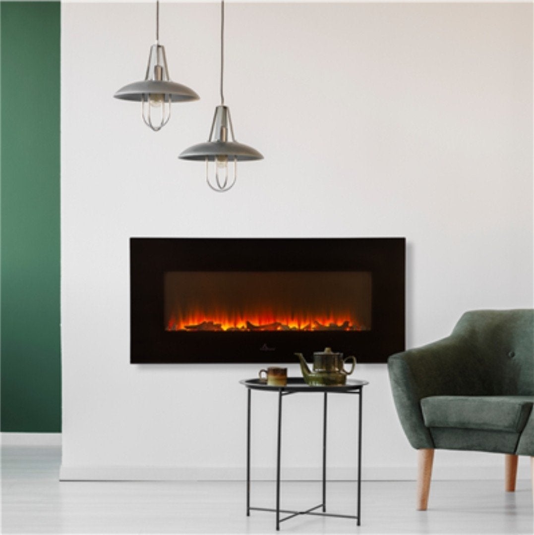 Livin'flame hangende elektrische haard Brixham 98 x 13 x 45, Ophalen of Verzenden, Zo goed als nieuw