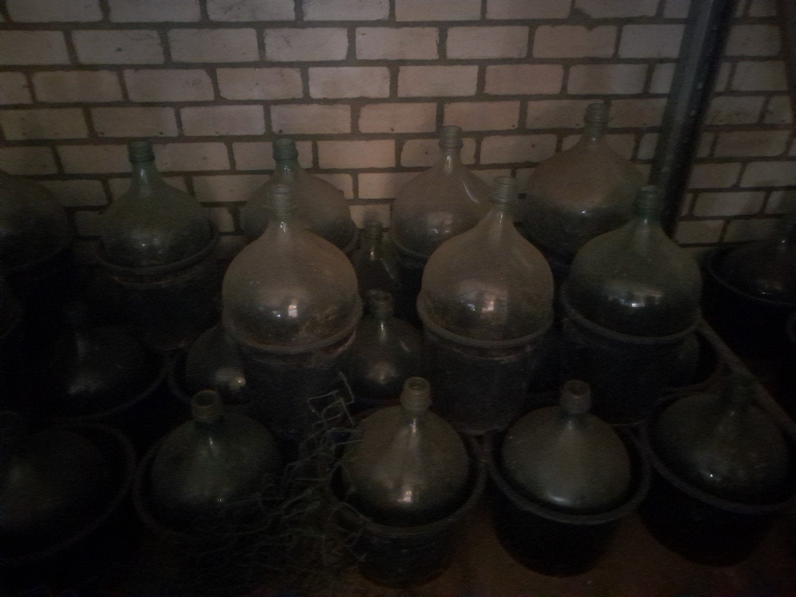 Grote glazen flessen / mandflessen / carboys, Ophalen